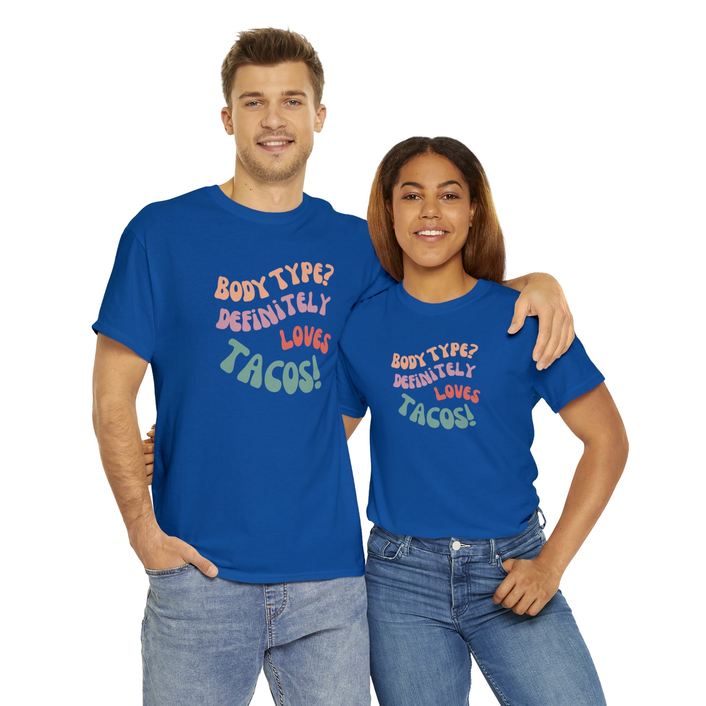funny taco shirts blue front