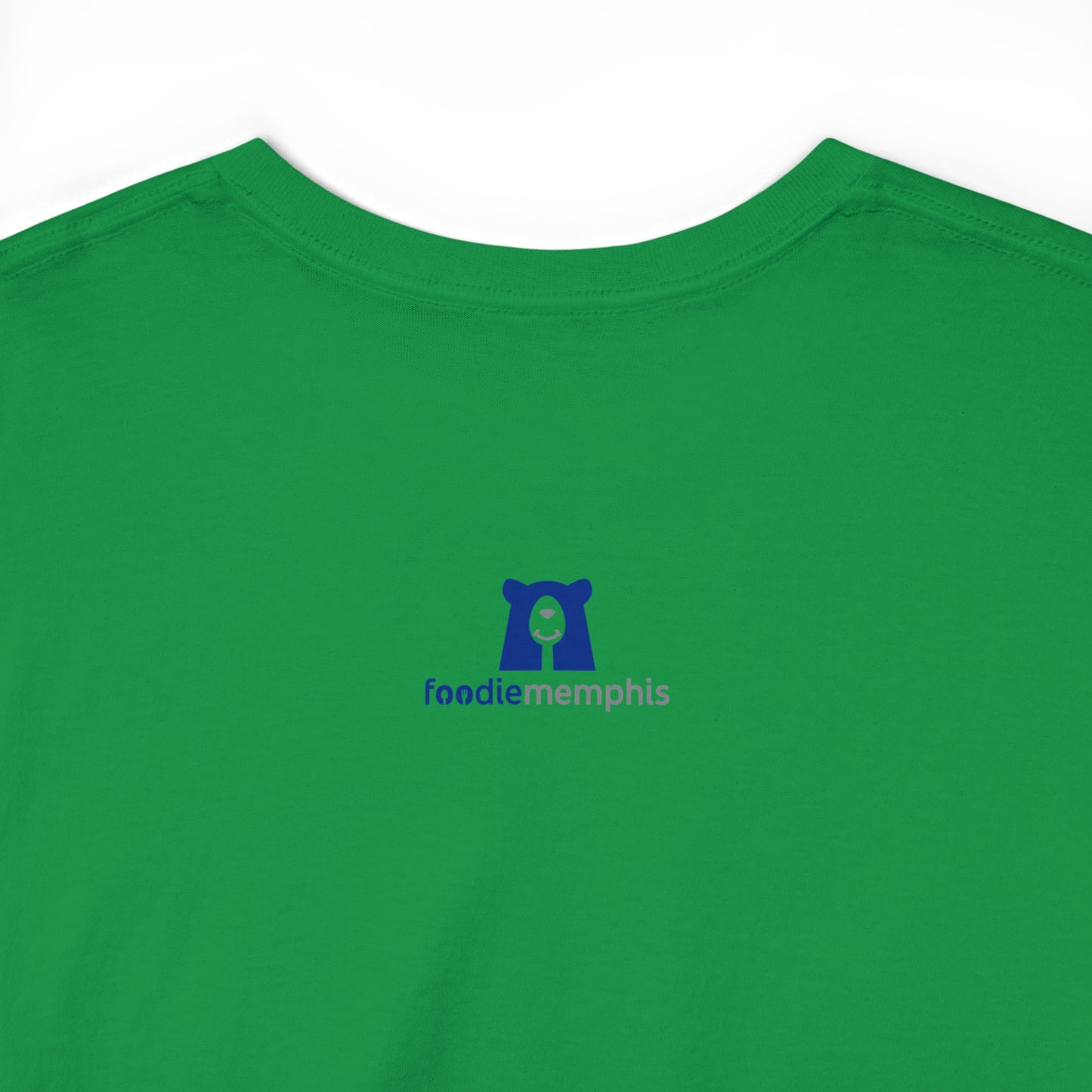white dog tshirt bacon shirt Irish Green back