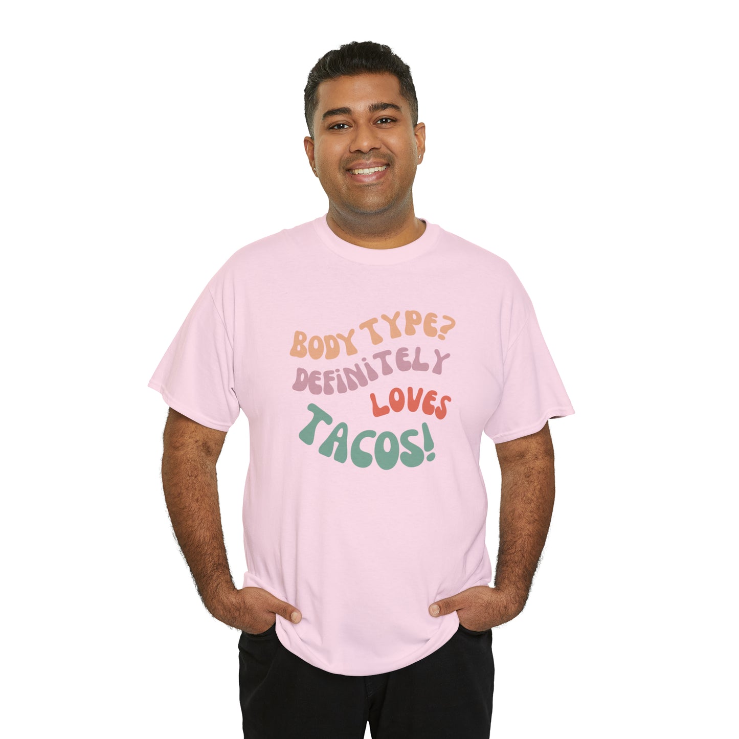 funny taco t-shirt pink front