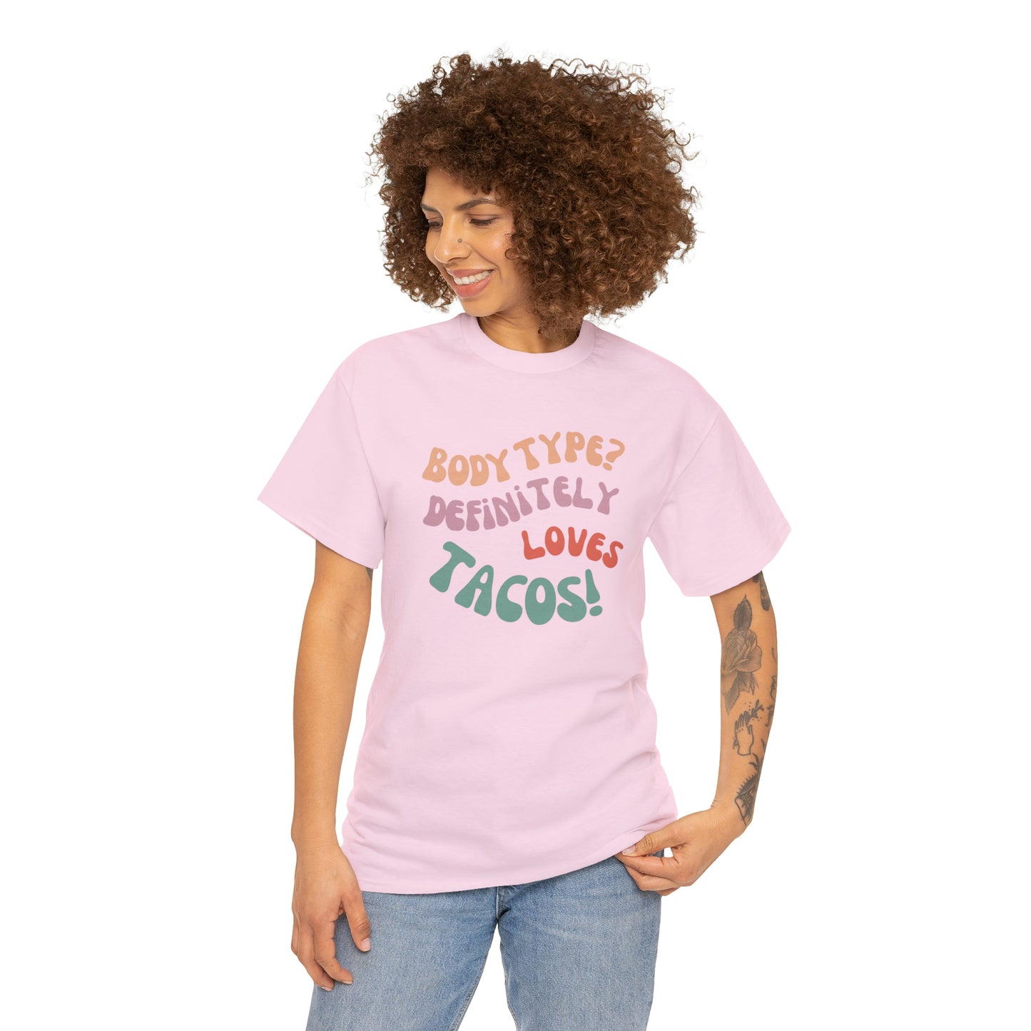 funny taco tshirt pink front