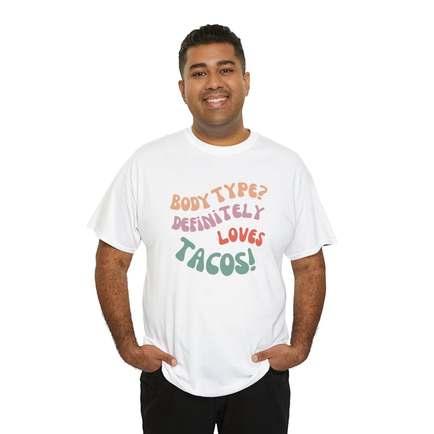 funny taco t-shirt white front