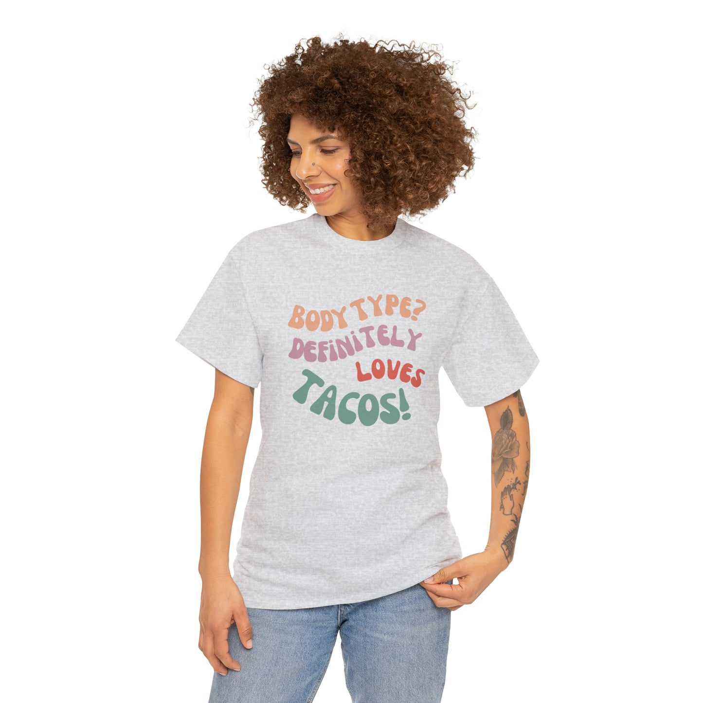 funny taco tshirt heather front
