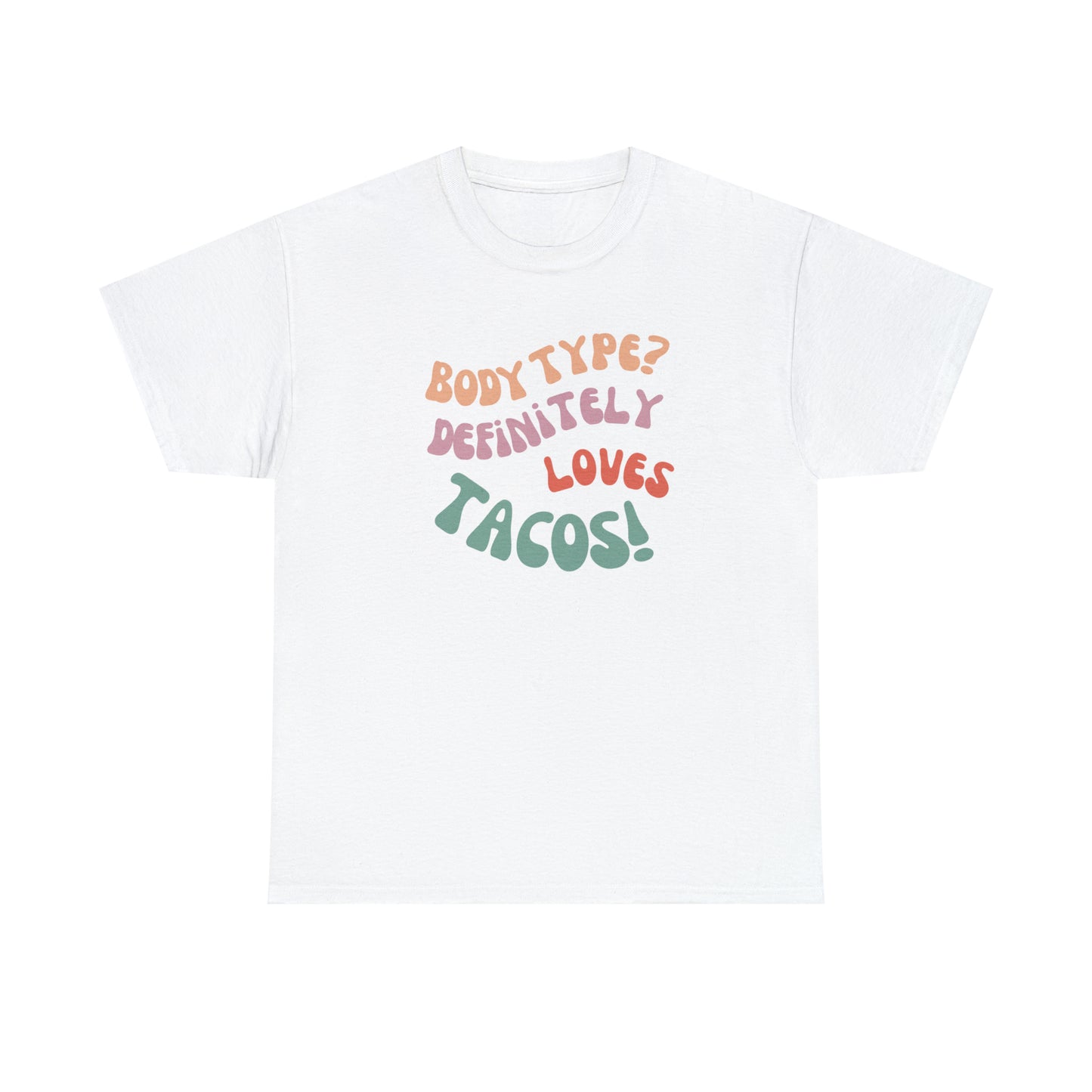 funny taco shirt white front