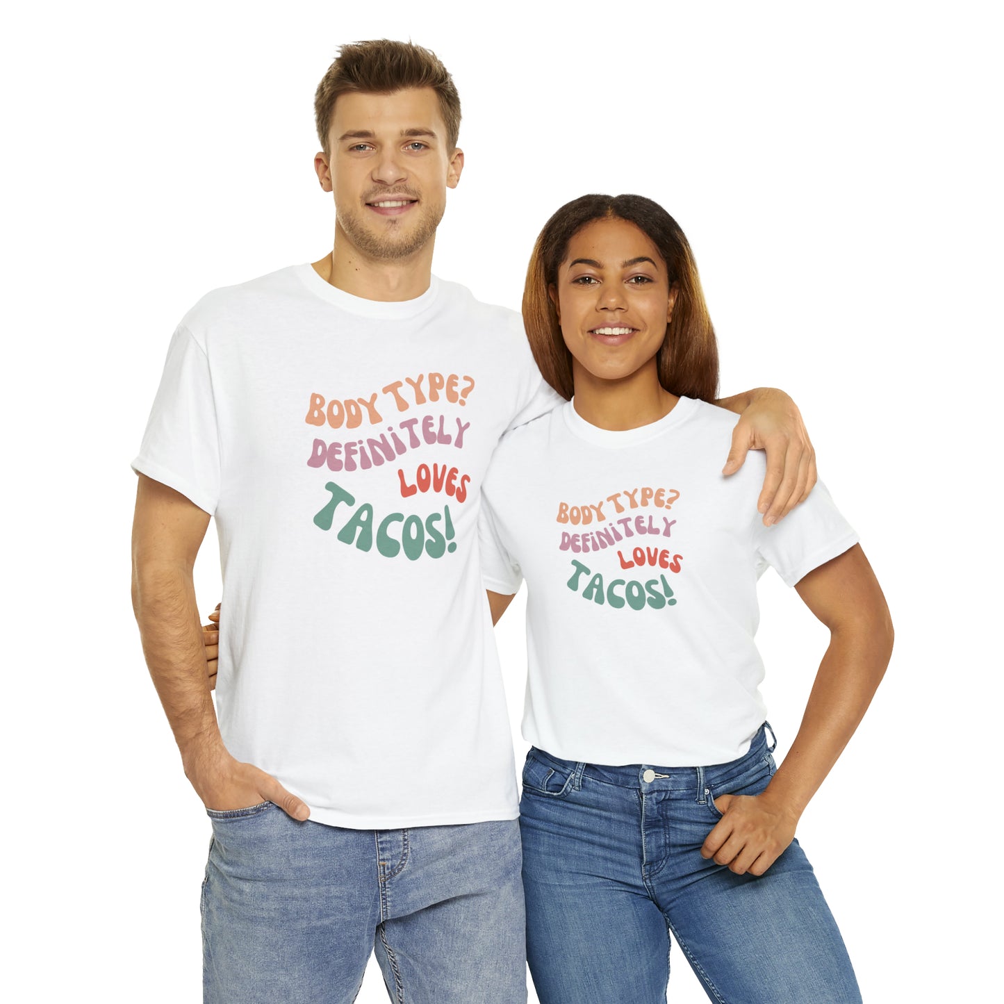 funny taco shirts white front