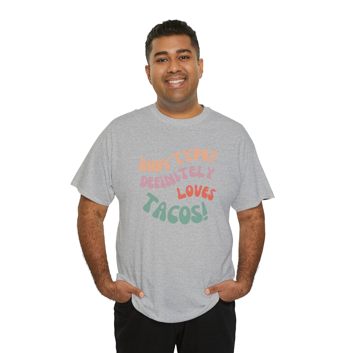 funny taco t-shirt dark heather front