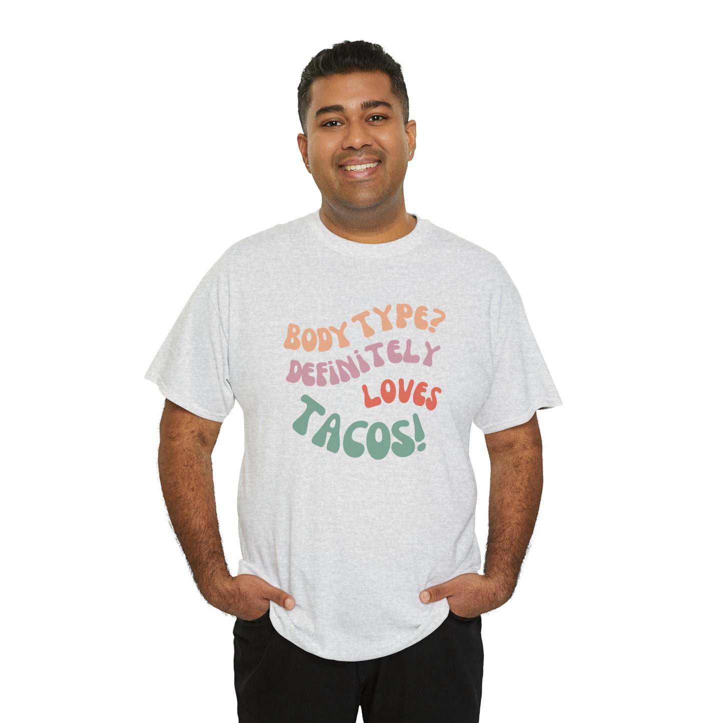 funny taco t-shirt heather front