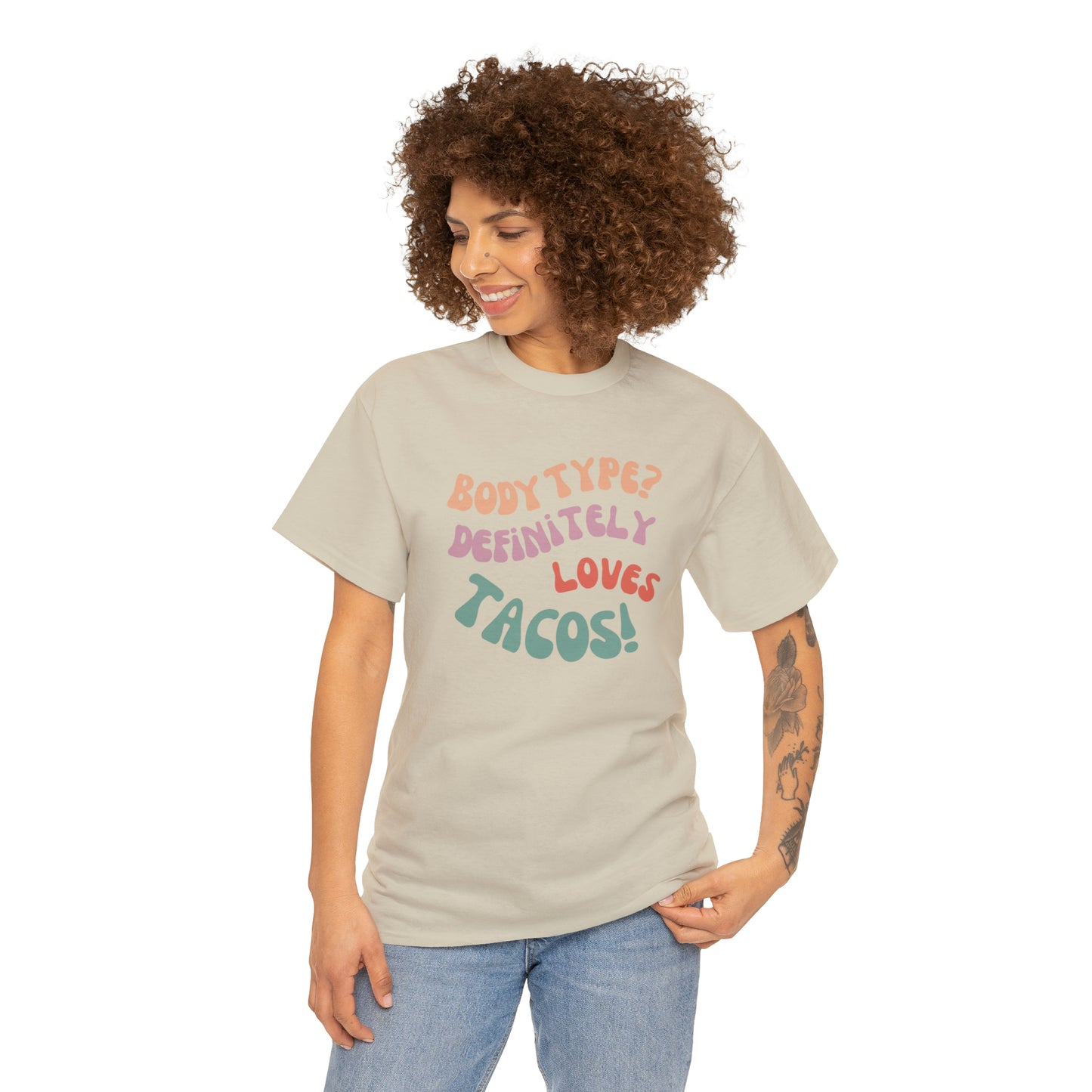 funny taco tshirt sand front