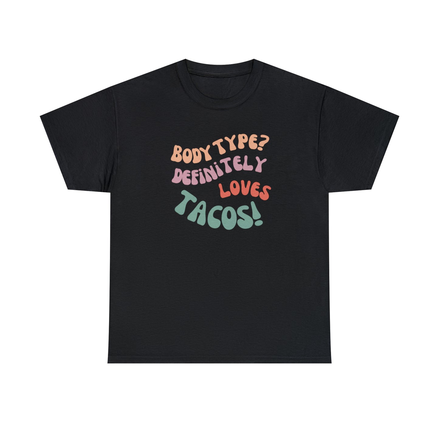 funny taco shirt black front