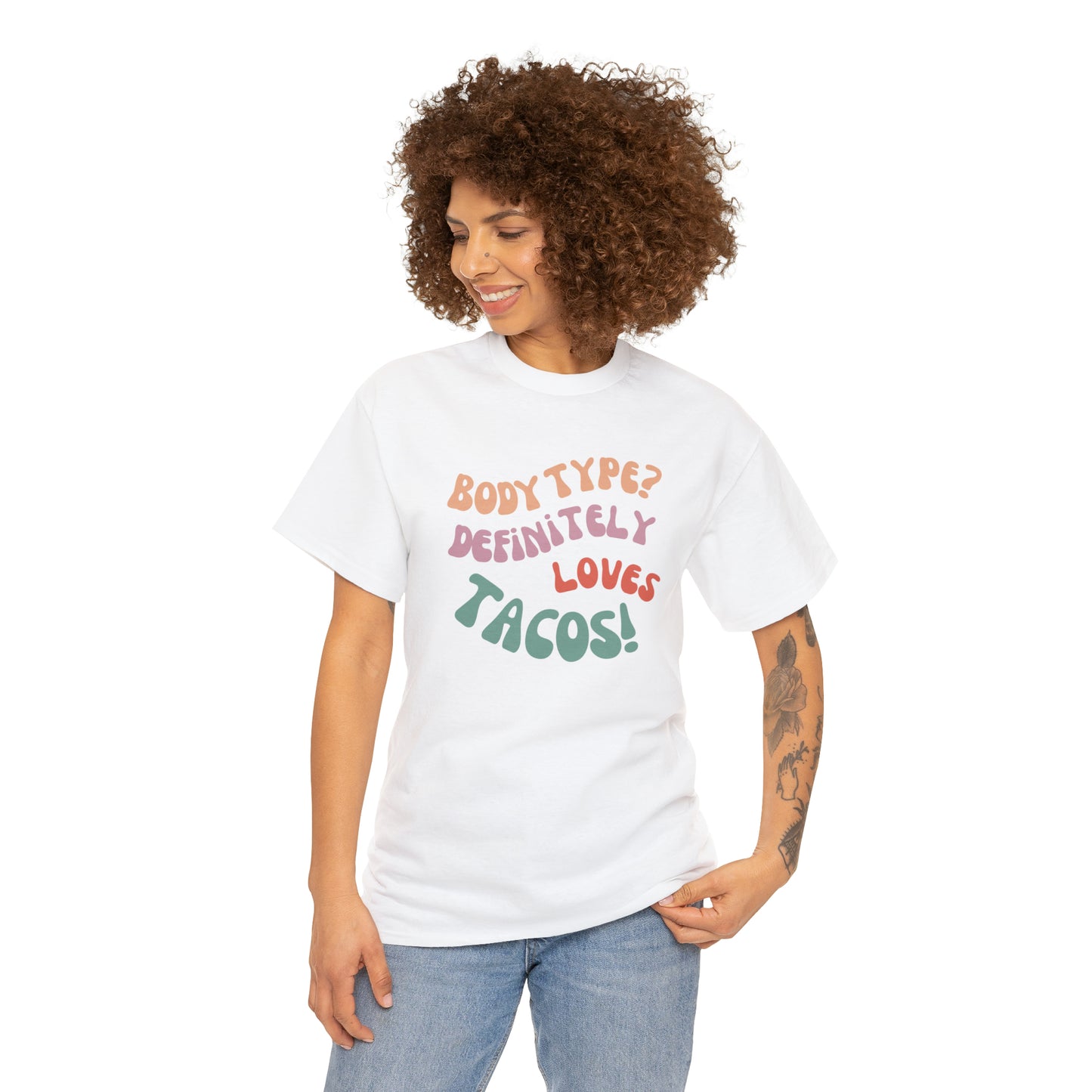 funny taco tshirt white front