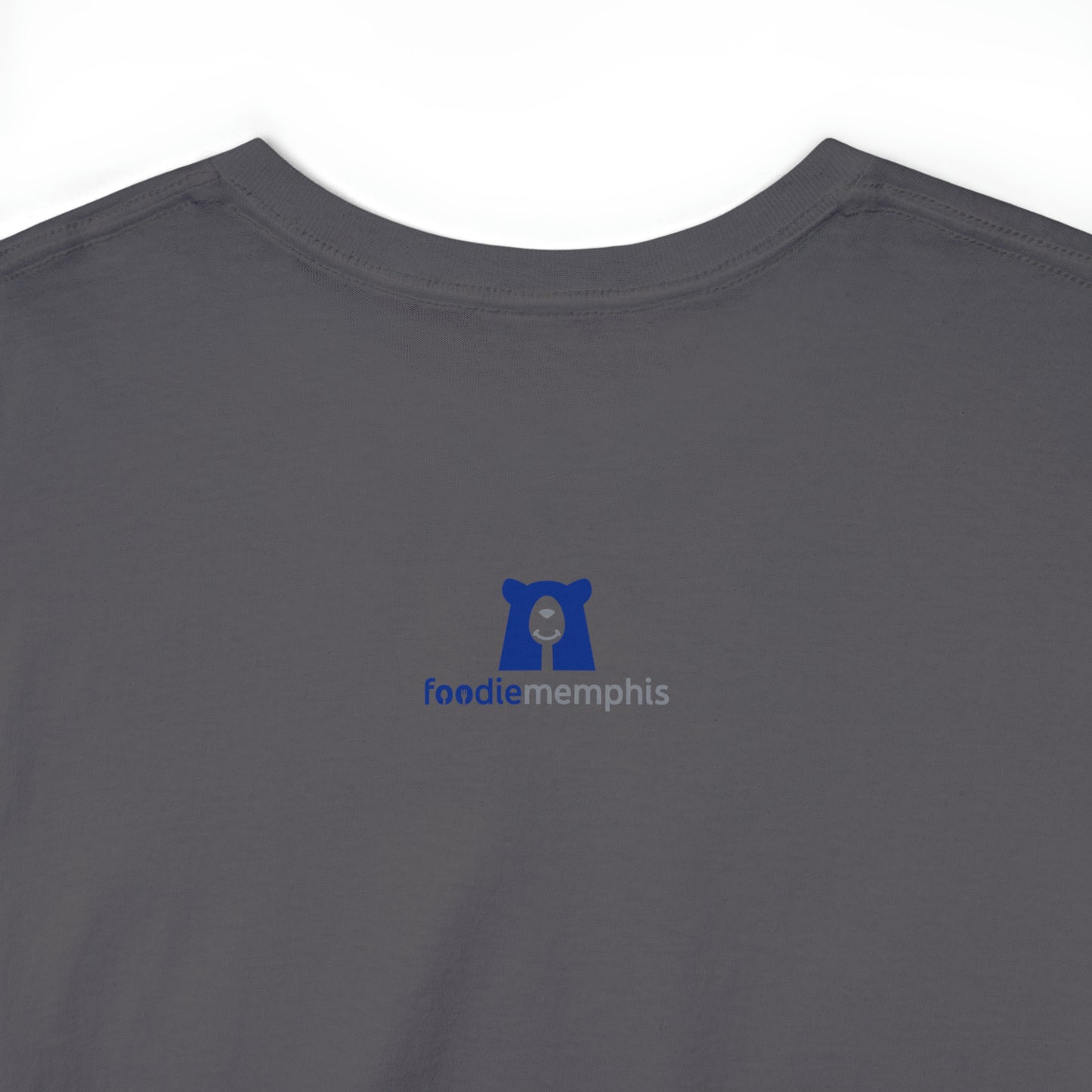 funny taco shirt dark grey back logo