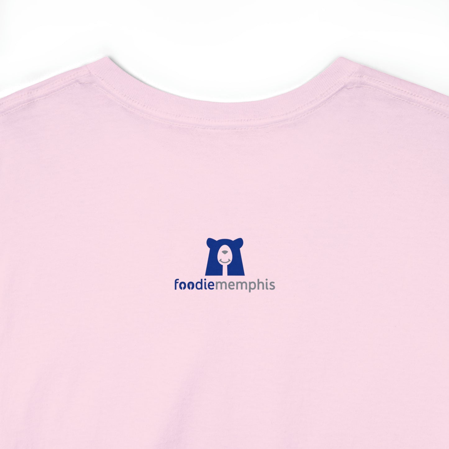 funny taco shirt pink logo back