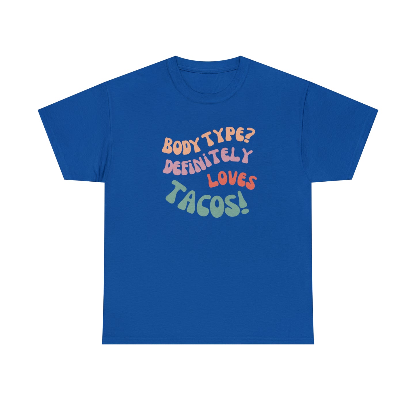 funny taco shirt blue front