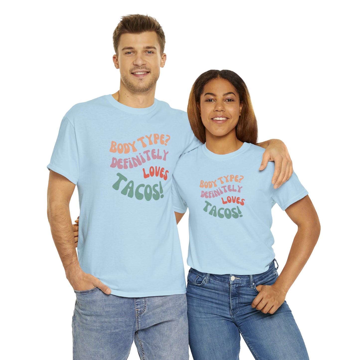 funny taco shirts light blue front