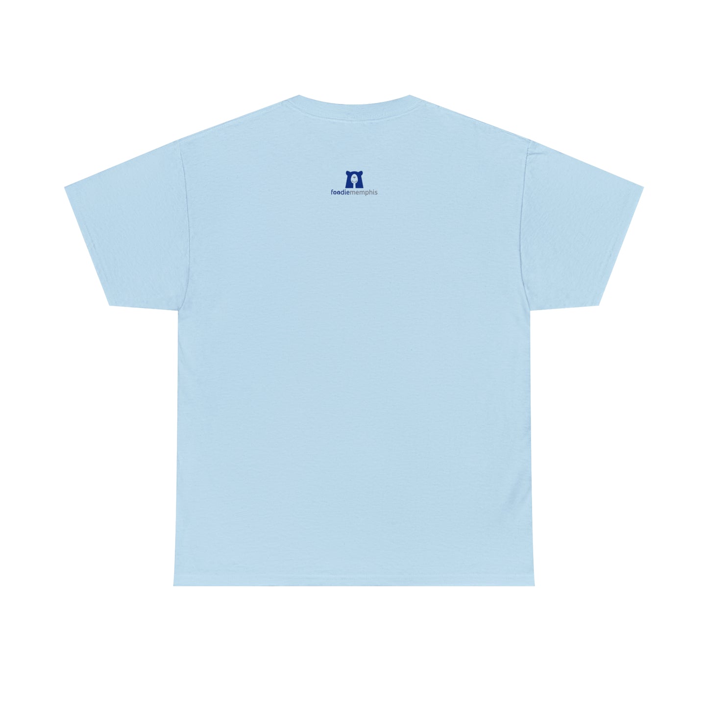 funny taco shirt light blue back