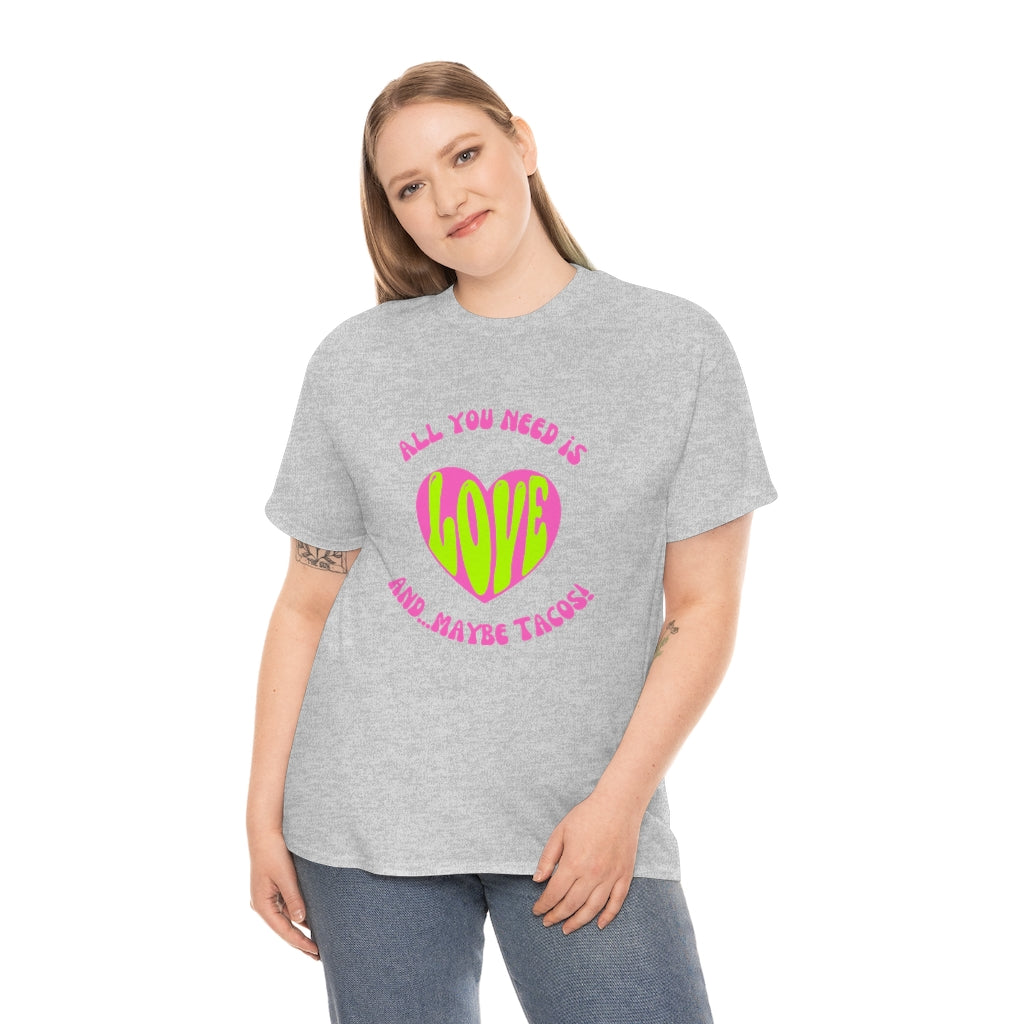 funny taco t-shirt heather front