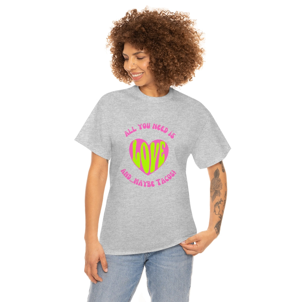 funny taco tshirt heather front