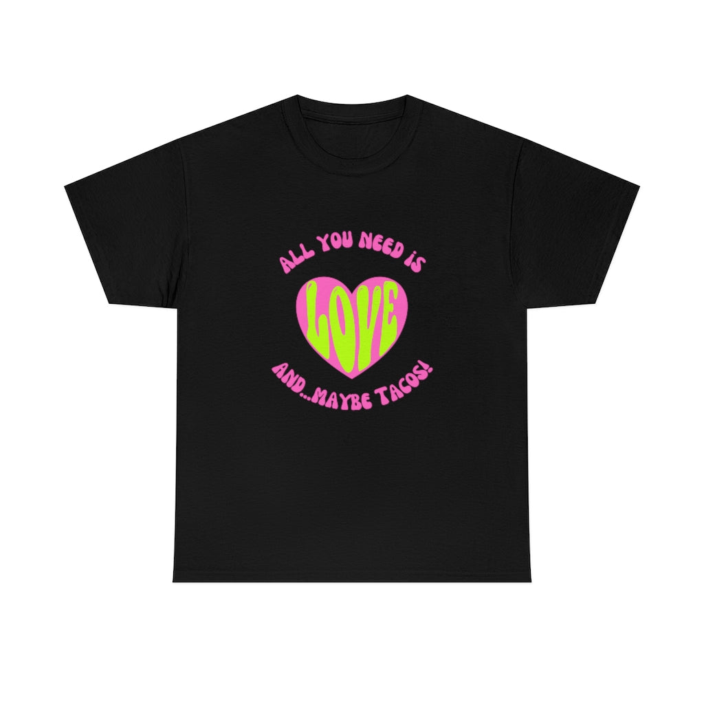funny taco tshirt black front