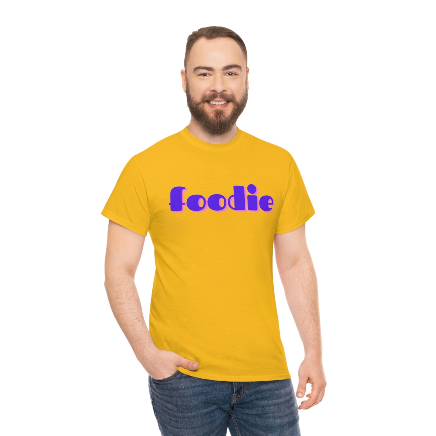 foodie shirts gold front
