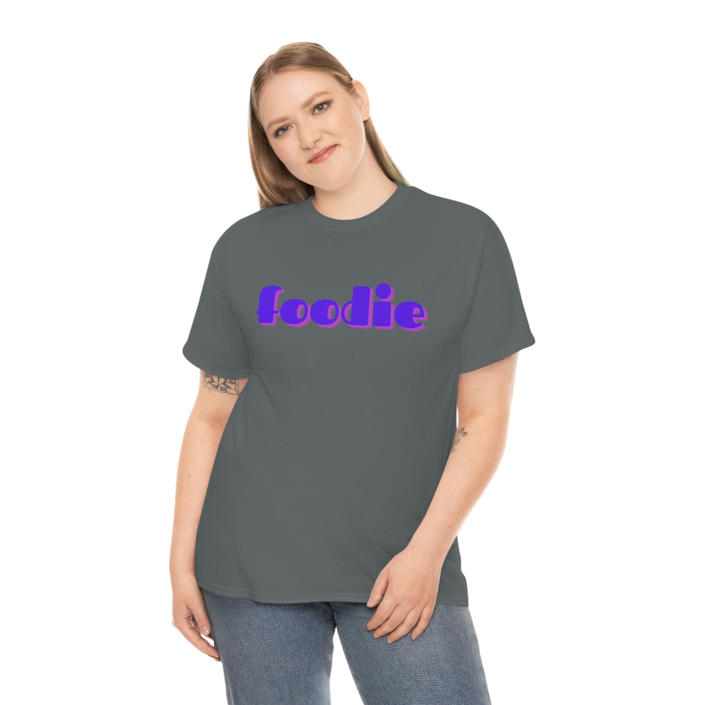 foodie t-shirt grey front