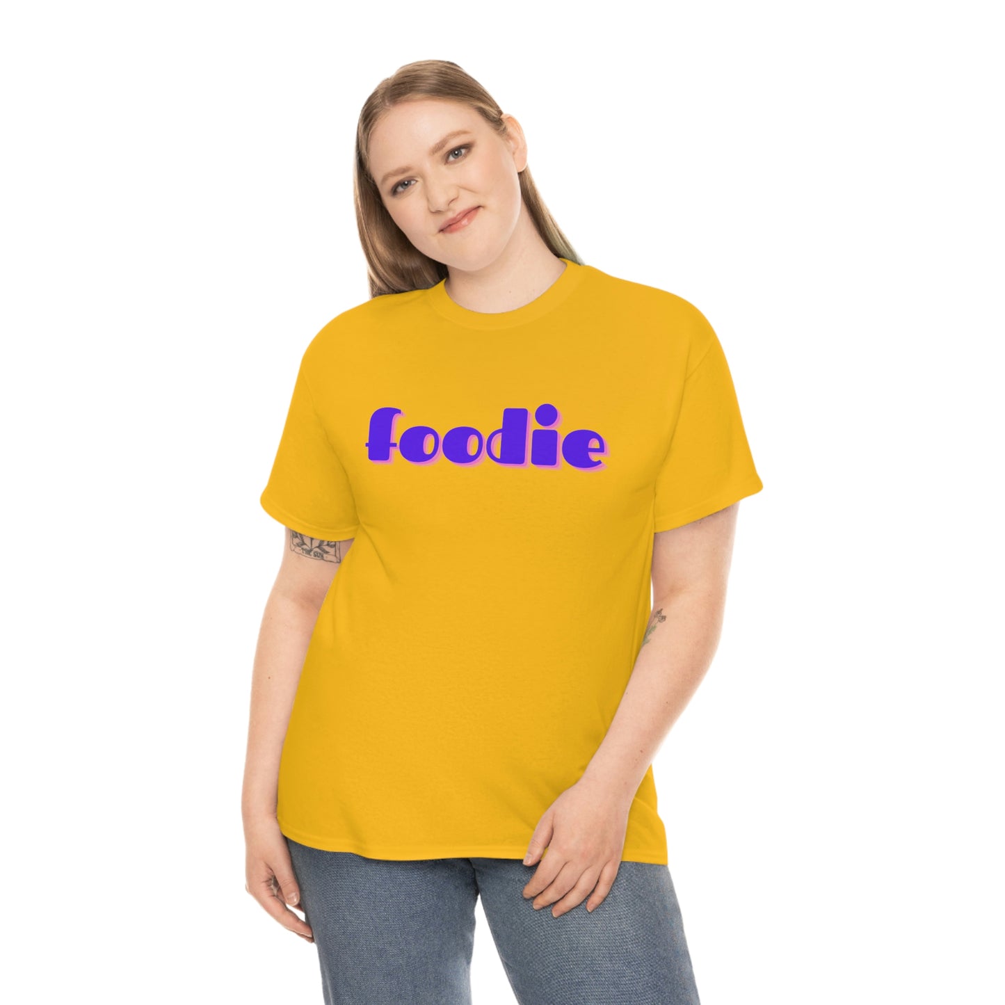 foodie t-shirt gold front