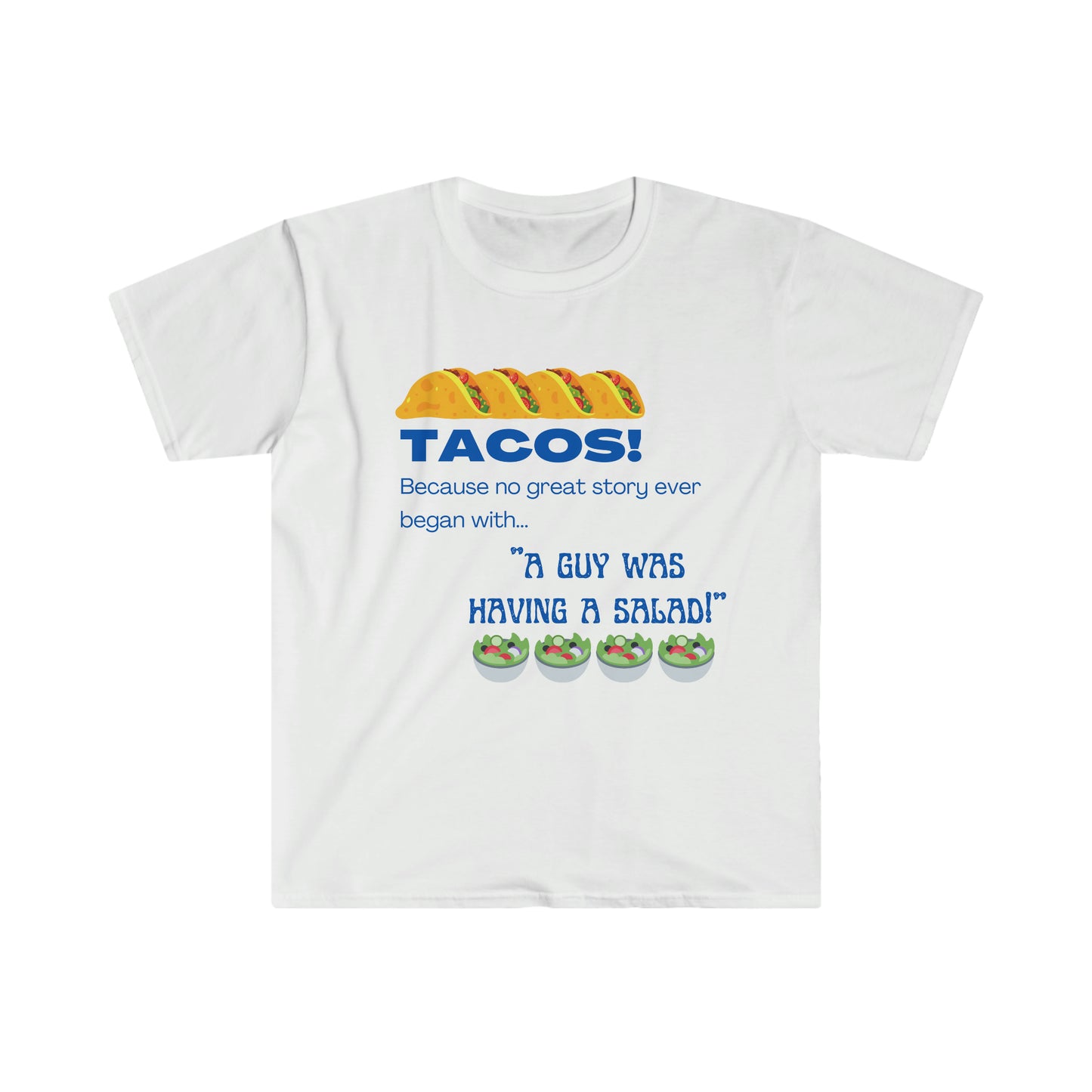 funny taco shirt white front