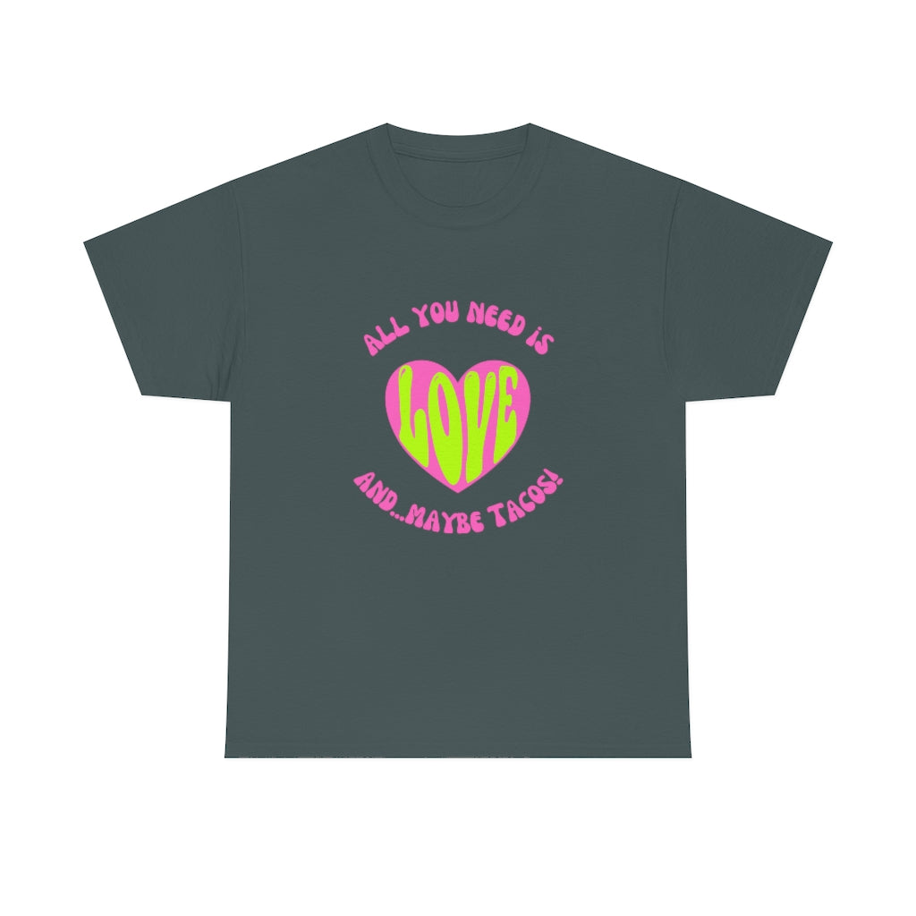 funny taco shirt grey front