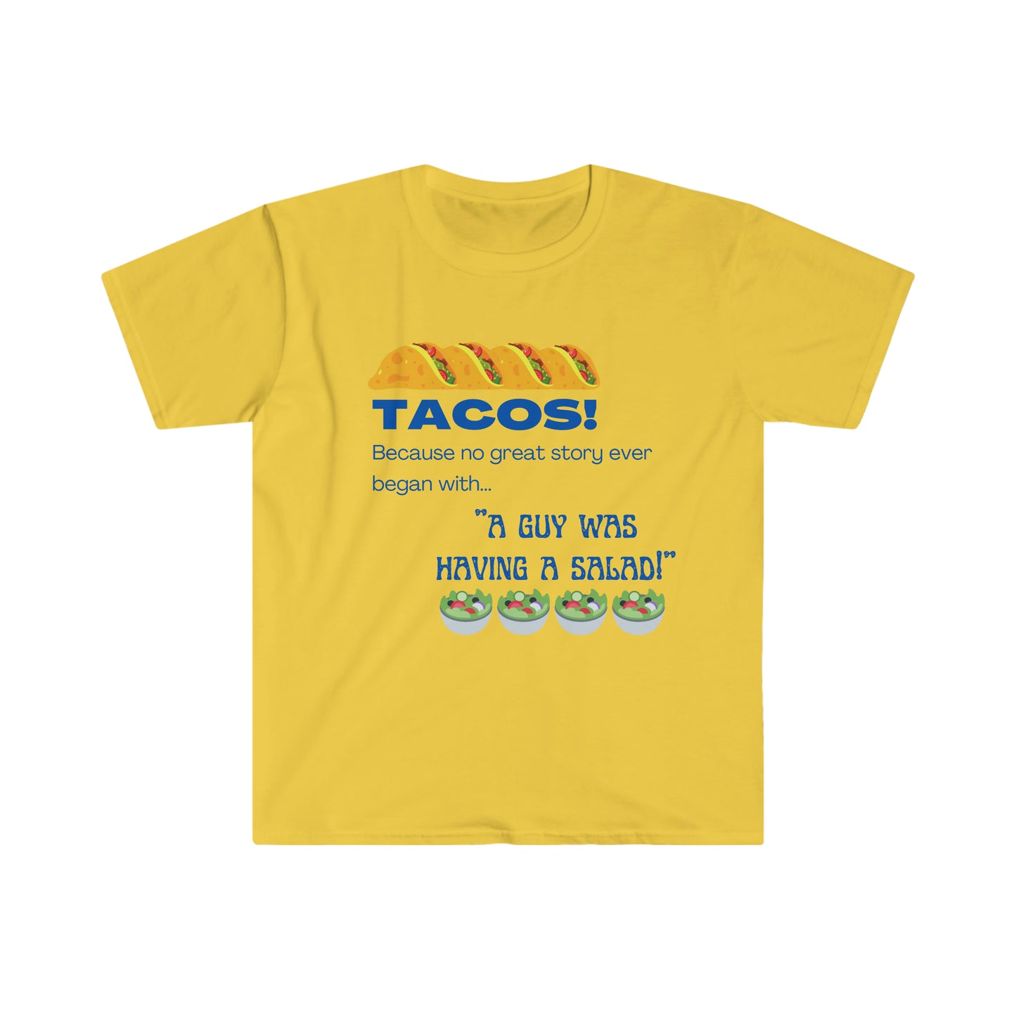 funny taco shirt yellow front