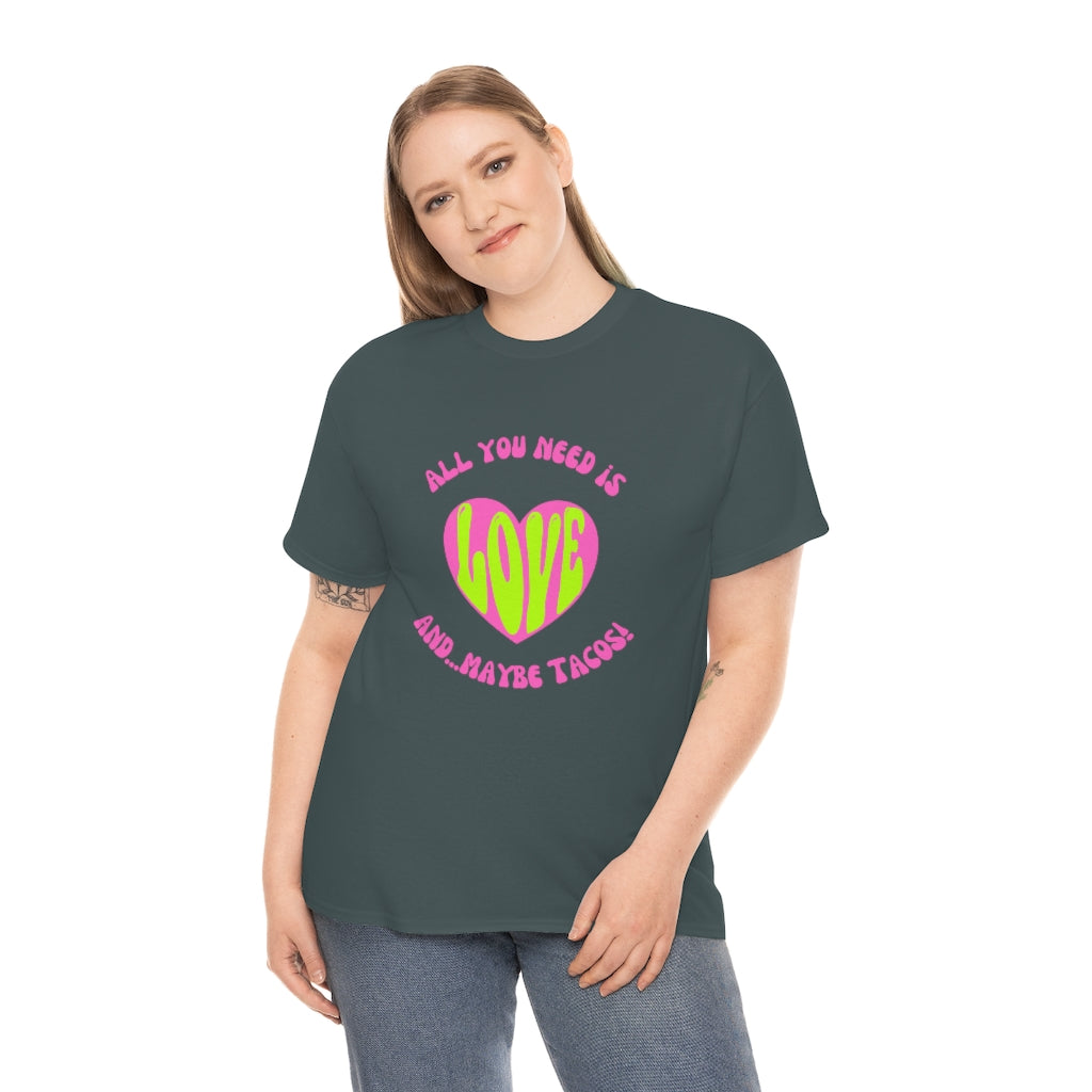 funny taco t-shirt grey front
