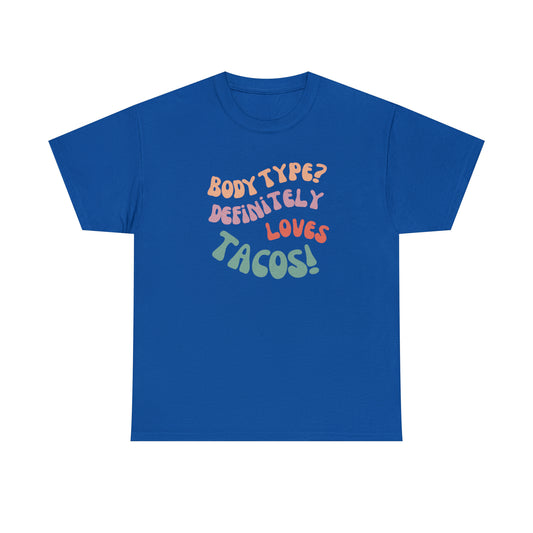 funny taco shirt blue front 