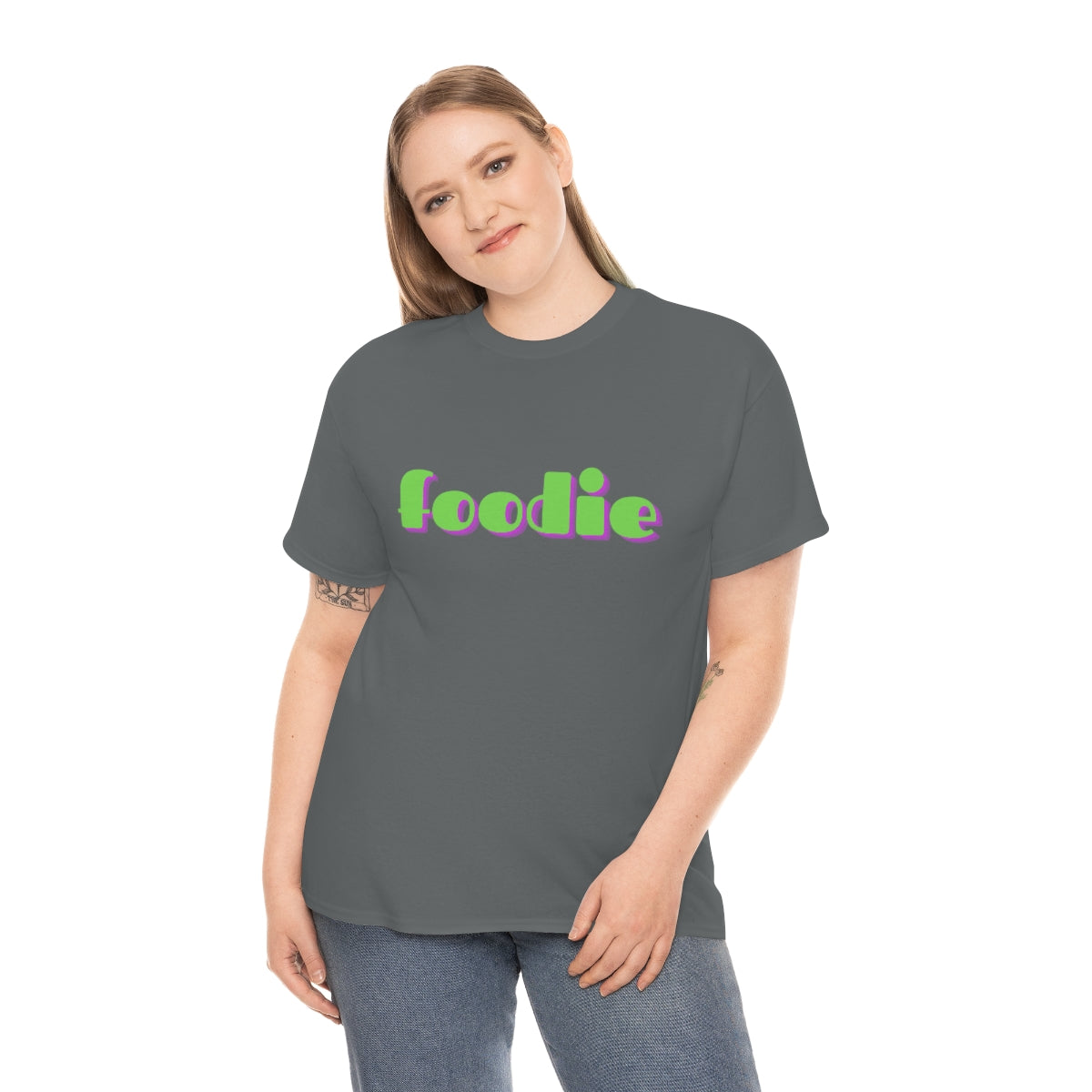 foodie t-shirt grey front