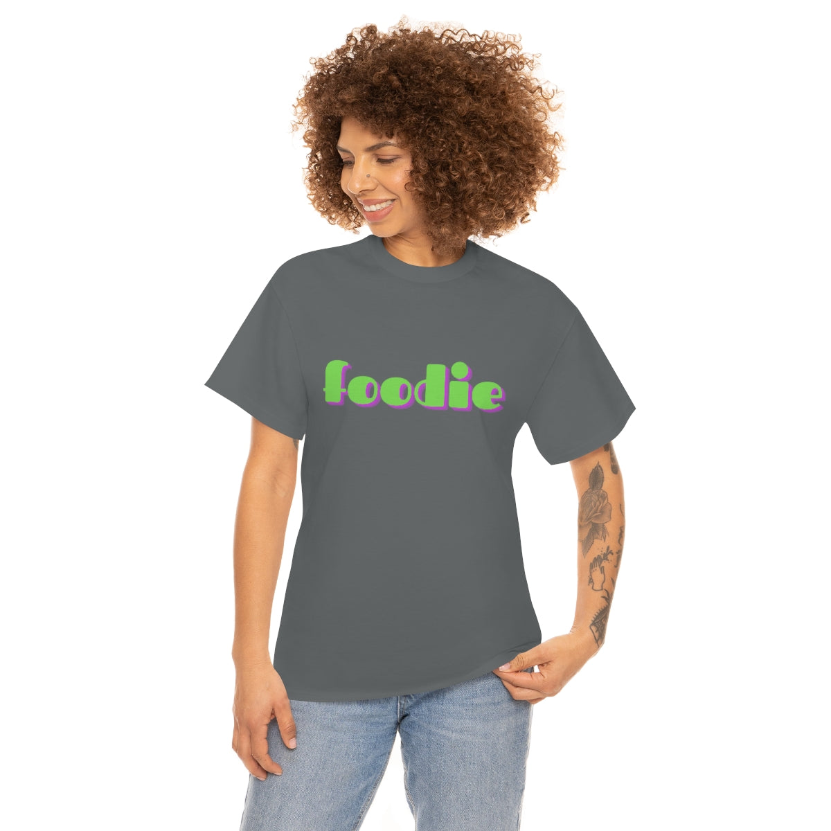 foodie tshirt grey front