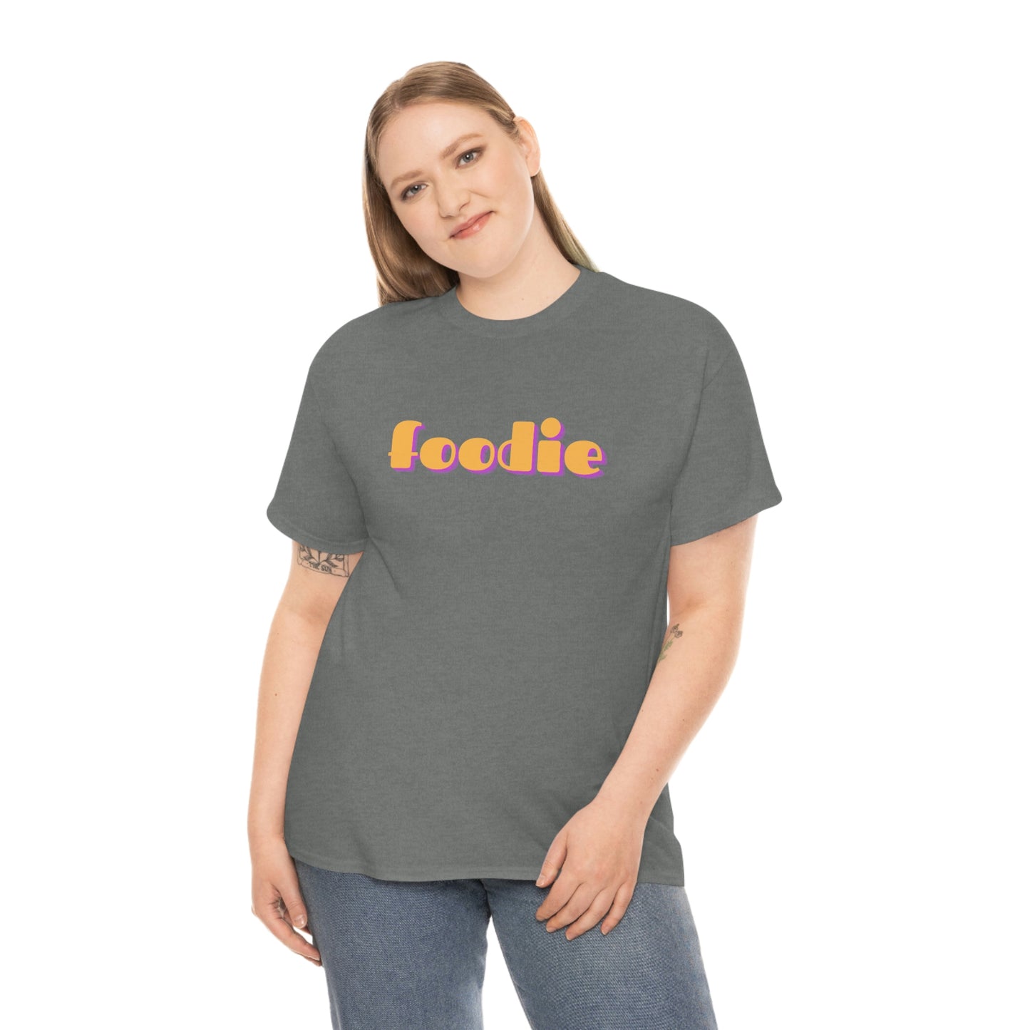 foodie t-shirt grey front