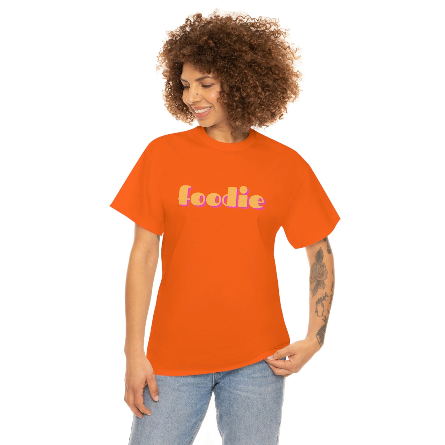 foodie tshirt orange front